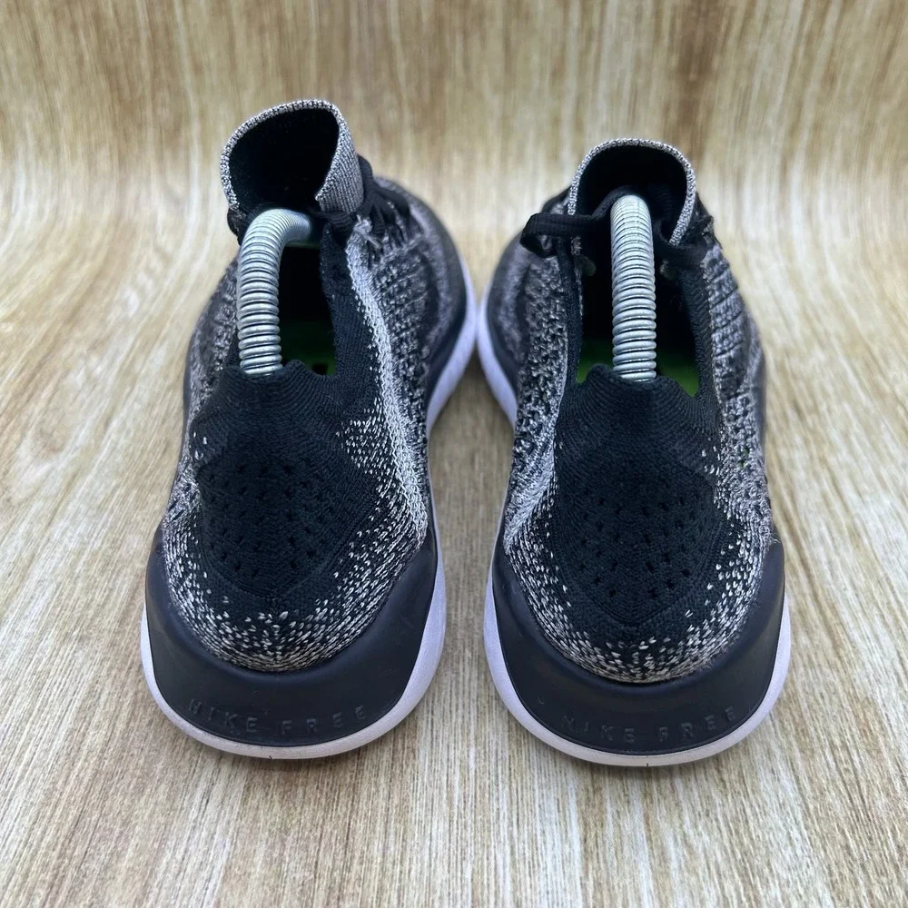 Nike Free Run Flyknit 2018 Women's Size 7 Oreo Shoes Sneakers 942839-101